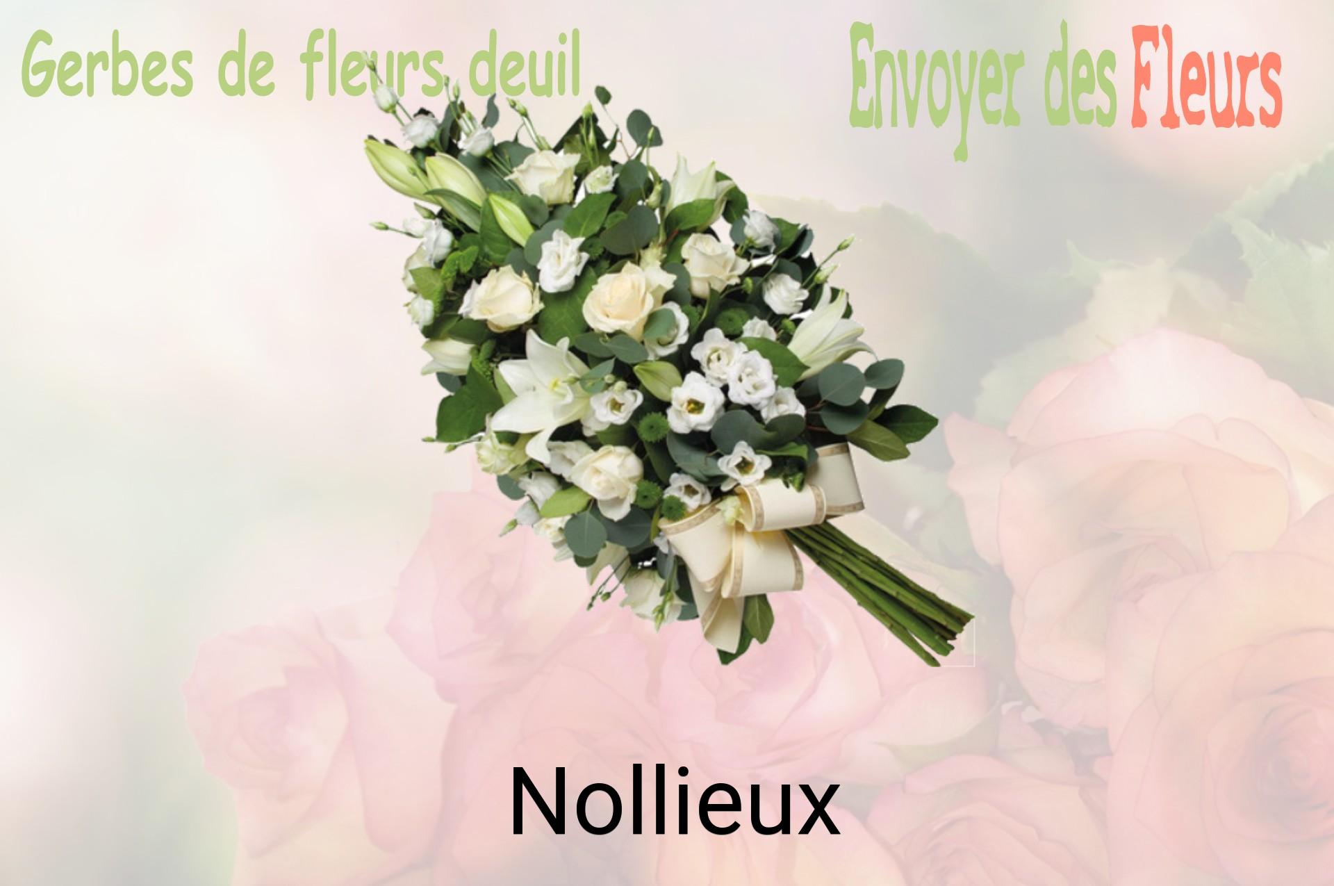 Gerbe de fleurs de deuil livrée à Nollieux